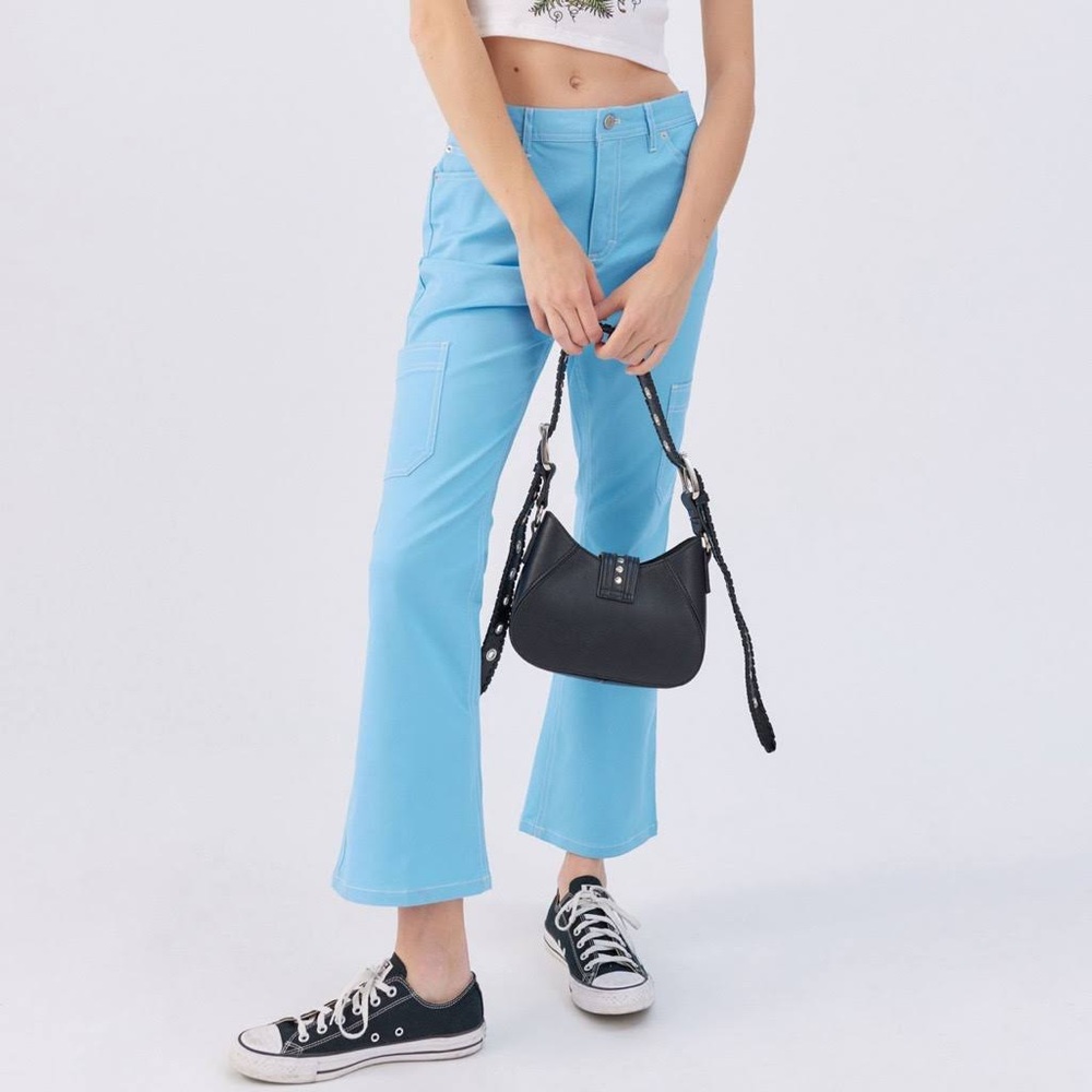 NWT BDG Lia Twill Contrast Stitch Flare Pant